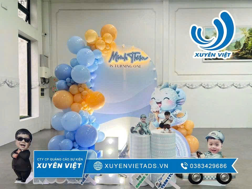 backdrop thôi nôi, sinh nhật